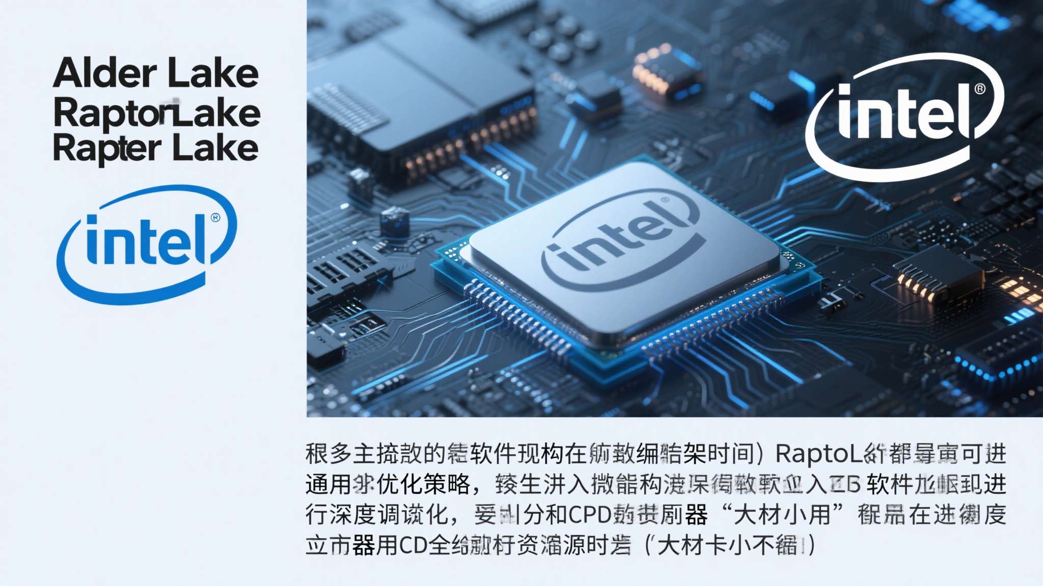 intel4510处理器 许多主流软件在编译时,仍然沿用较为保守的通用优化策略,未能针对英特尔特定微架构(
